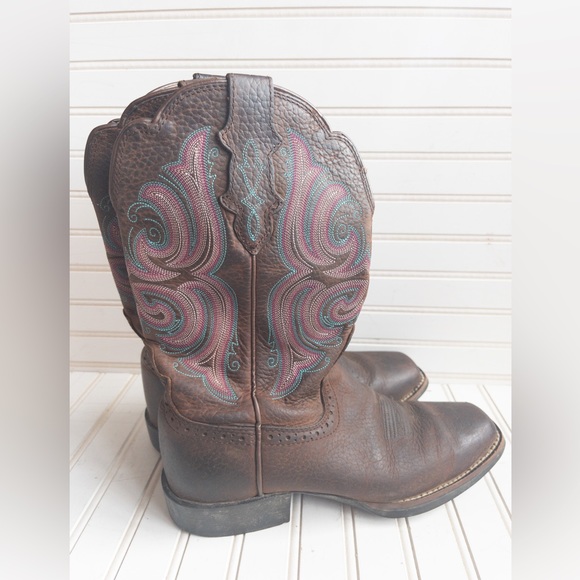 justin stampede leather boots! - Picture 2 of 5